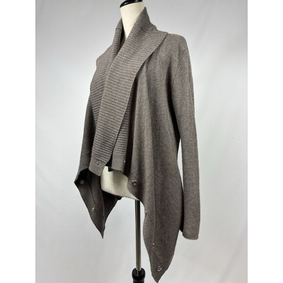 Greylin Anthropologie Cardigan Brown Greige Medium Wool Cashmere Angora Blend - Picture 1 of 11